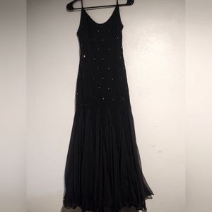 90s Vintage Elissa black lace gown